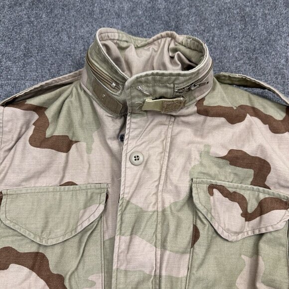 Vintage Desert Camo Jacket Men Small Reg M65 Coat Cold Weather Field Class 4 - Picture 4 of 11